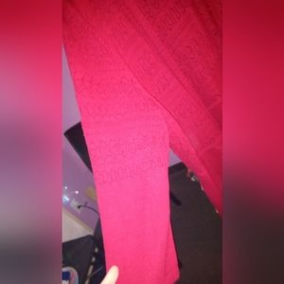 Plus Size Red Lace Cardigan - Picture 3 of 3